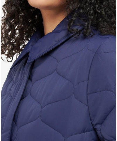 Women's Leilani Quilted Patch-Pocket Jacket Blue $124.70 Coats