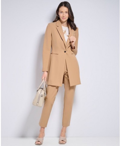 Women's One Button Infinite Stretch Topper Jacket Luggage $68.02 Jackets