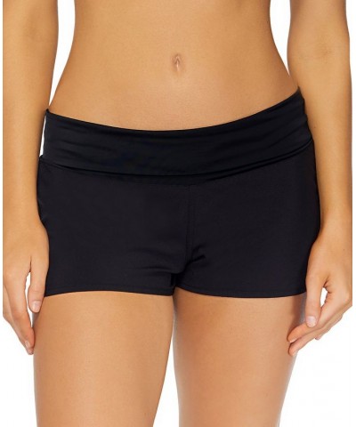 Juniors' Aloha Solid Swim Shorts Black $23.92 Swimsuits