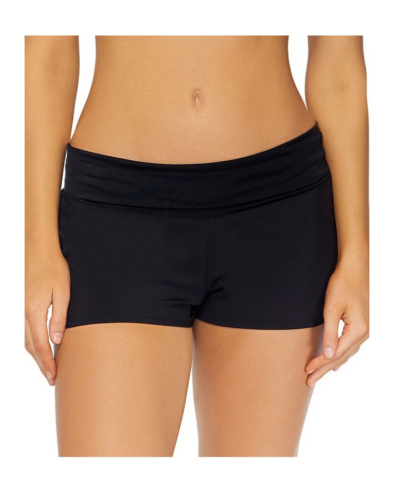 Juniors' Aloha Solid Swim Shorts Black $23.92 Swimsuits