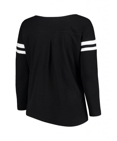 Women's Black Green Bay Packers Plus Size Free Agent Long Sleeve T-shirt Black $33.59 Tops