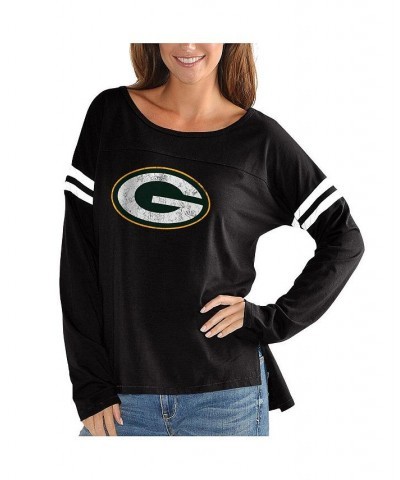 Women's Black Green Bay Packers Plus Size Free Agent Long Sleeve T-shirt Black $33.59 Tops