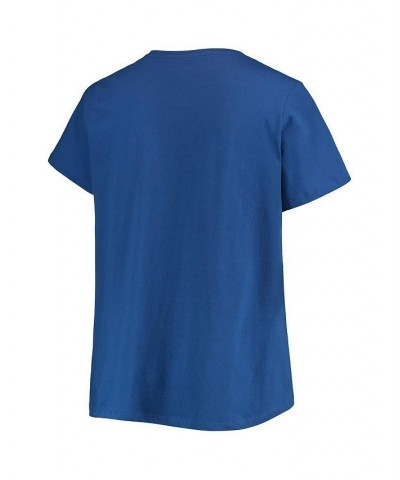 Women's Royal Texas Rangers Plus Size V-Neck T-shirt Royal $19.59 Tops