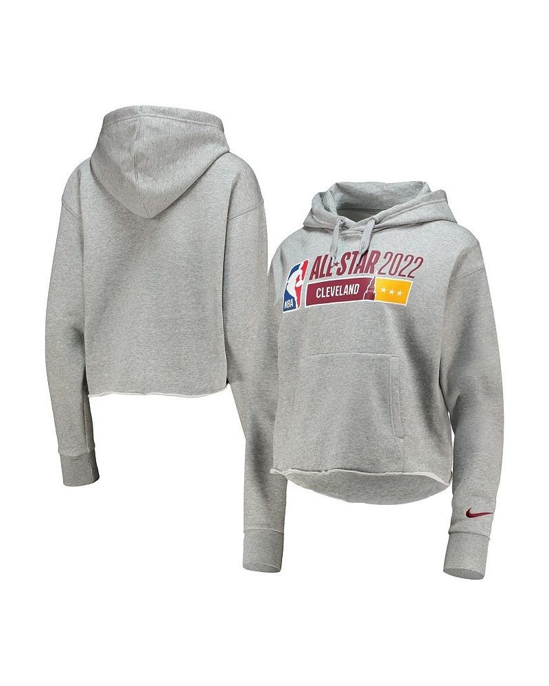 Women's Heathered Gray 2022 NBA All-Star Game Cropped Pullover Hoodie Heathered Gray $45.89 Sweatshirts