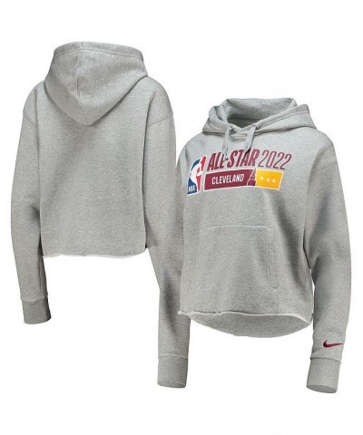 Women's Heathered Gray 2022 NBA All-Star Game Cropped Pullover Hoodie Heathered Gray $45.89 Sweatshirts