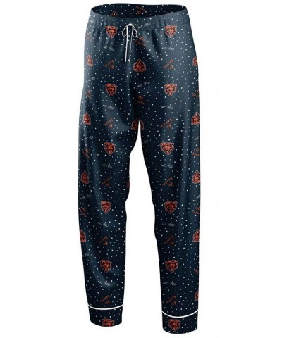 Women's Navy Chicago Bears Long Sleeve Button-Up Shirt Pants Sleep Set Navy $36.39 Pajama