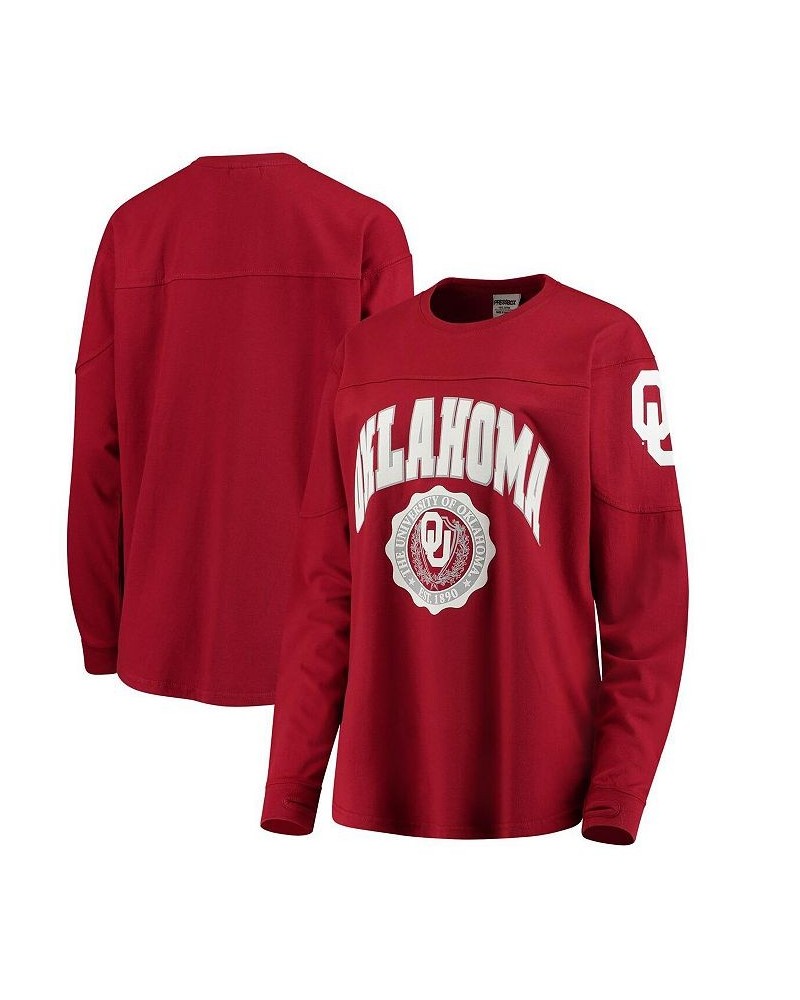 Women's Crimson Oklahoma Sooners Edith Long Sleeve T-shirt Crimson $34.79 Tops