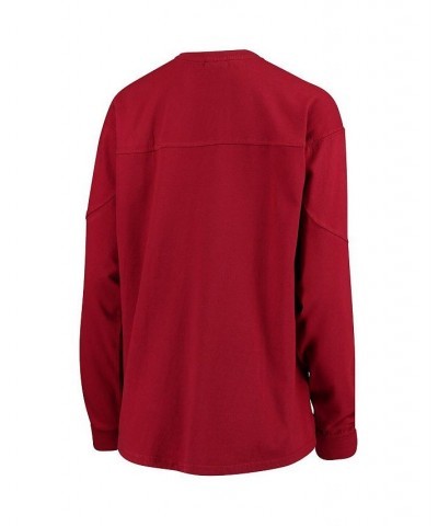 Women's Crimson Oklahoma Sooners Edith Long Sleeve T-shirt Crimson $34.79 Tops