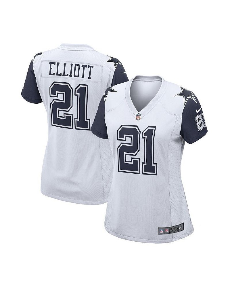 Women's Ezekiel Elliott White Dallas Cowboys Alternate Game Jersey White $64.40 Jersey