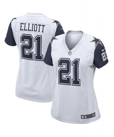 Women's Ezekiel Elliott White Dallas Cowboys Alternate Game Jersey White $64.40 Jersey