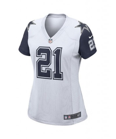 Women's Ezekiel Elliott White Dallas Cowboys Alternate Game Jersey White $64.40 Jersey