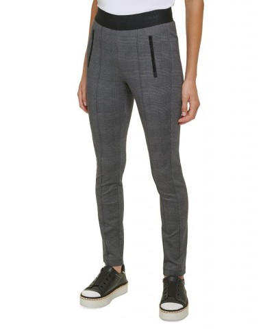 Women's Houndstooth Pull-On Pants Black/ Soft White $33.76 Pants