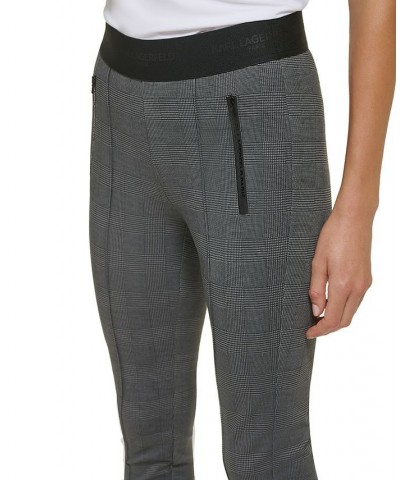 Women's Houndstooth Pull-On Pants Black/ Soft White $33.76 Pants