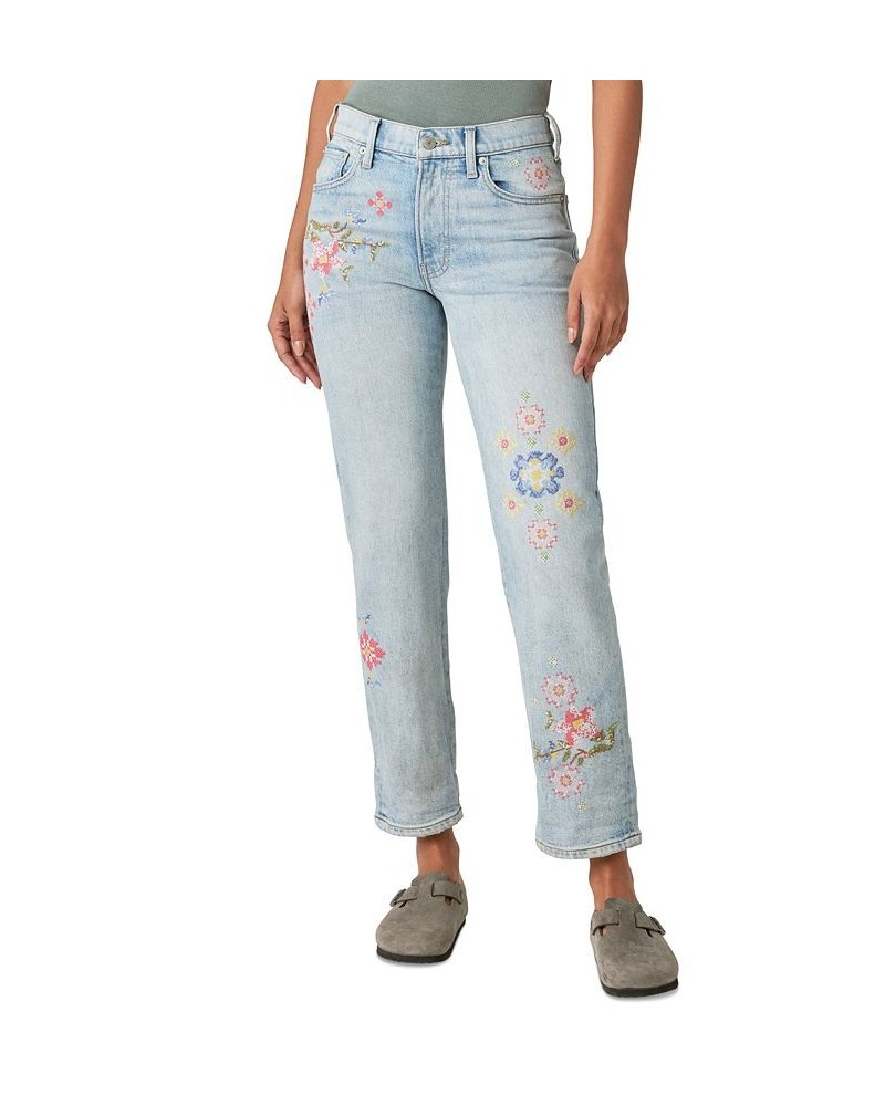 Women's Embroidered Mid-Rise Boy Jeans In My Mind $41.70 Jeans