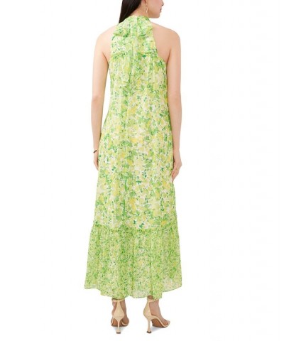 Women's Sleeveless High Neck Dress Green floral $62.55 Dresses