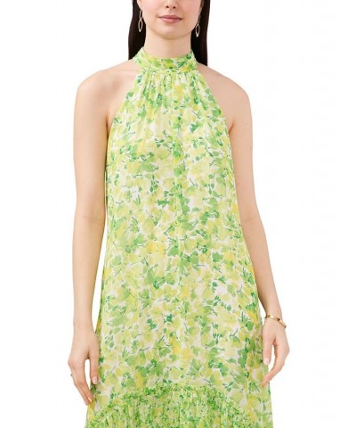 Women's Sleeveless High Neck Dress Green floral $62.55 Dresses