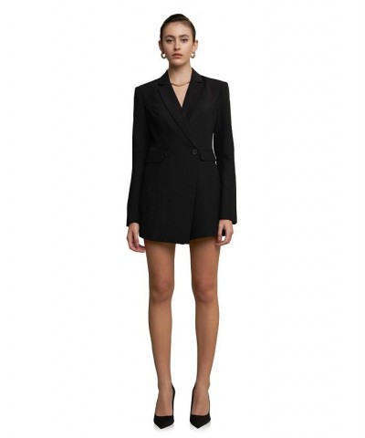 Women's Suit Blazer Romper Black $39.60 Shorts