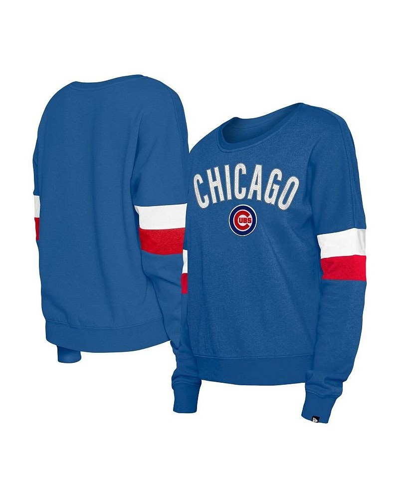 Women's Royal Chicago Cubs Game Day Crew Pullover Sweatshirt Royal $33.12 Sweatshirts