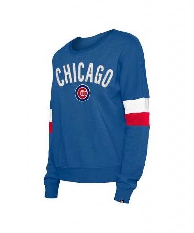 Women's Royal Chicago Cubs Game Day Crew Pullover Sweatshirt Royal $33.12 Sweatshirts