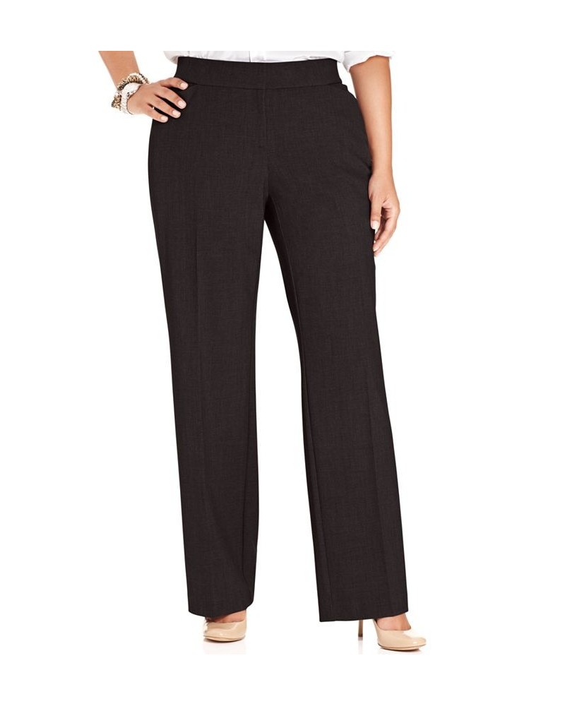 Plus & Petite Plus Size Curvy-Fit Straight-Leg Pants Espresso Roast $13.83 Pants