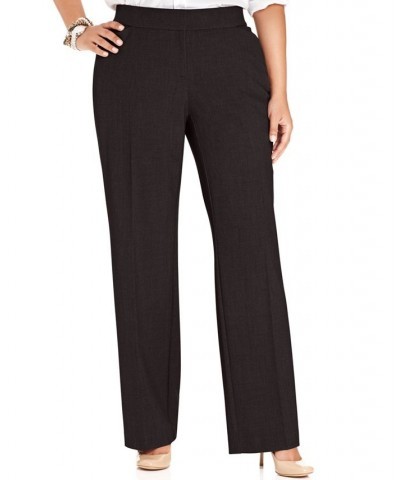 Plus & Petite Plus Size Curvy-Fit Straight-Leg Pants Espresso Roast $13.83 Pants