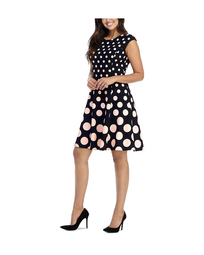 Women's Printed Fit & Flare Dress Multi $46.53 Dresses