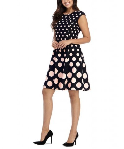 Women's Printed Fit & Flare Dress Multi $46.53 Dresses