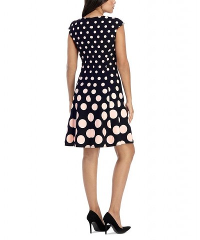 Women's Printed Fit & Flare Dress Multi $46.53 Dresses