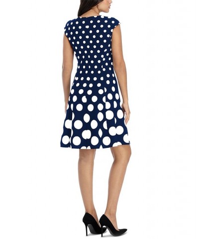 Women's Printed Fit & Flare Dress Multi $46.53 Dresses