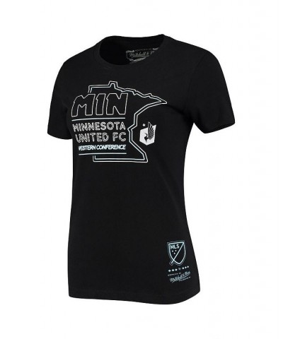 Women's Black Minnesota United Fc Local Neon State T-shirt Black $23.50 Tops