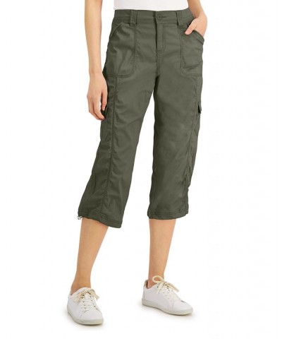 Women's Cargo Capri Pants Olive Sprig $13.39 Pants