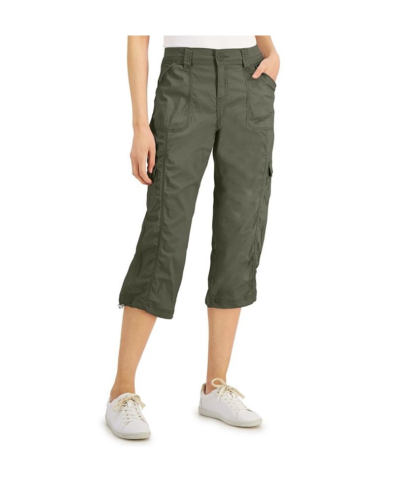 Women's Cargo Capri Pants Olive Sprig $13.39 Pants