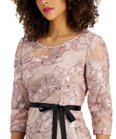 3/4-Sleeve Soutache Blouse Shell Pink $63.60 Tops