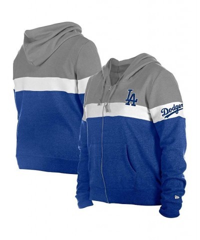 Women's Royal Los Angeles Dodgers Plus Size Color-Block Full-Zip Hoodie Royal $41.28 Sweatshirts