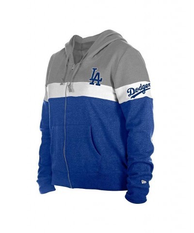 Women's Royal Los Angeles Dodgers Plus Size Color-Block Full-Zip Hoodie Royal $41.28 Sweatshirts