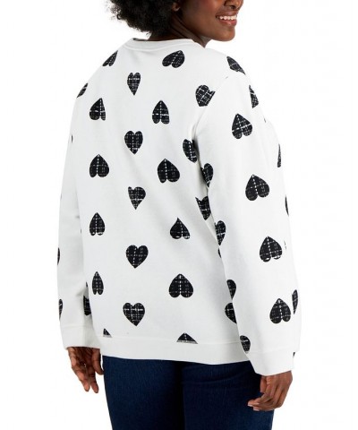 Plus Size Printed Sweatshirt Winter White $12.00 Sweatshirts