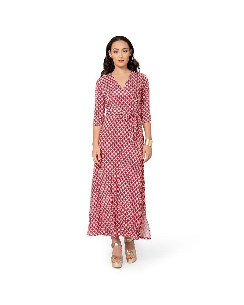 Womens Perfect Wrap Maxi Dress Red $52.08 Dresses