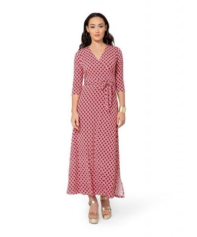 Womens Perfect Wrap Maxi Dress Red $52.08 Dresses