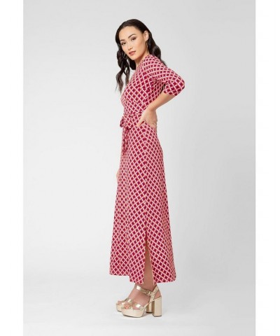 Womens Perfect Wrap Maxi Dress Red $52.08 Dresses