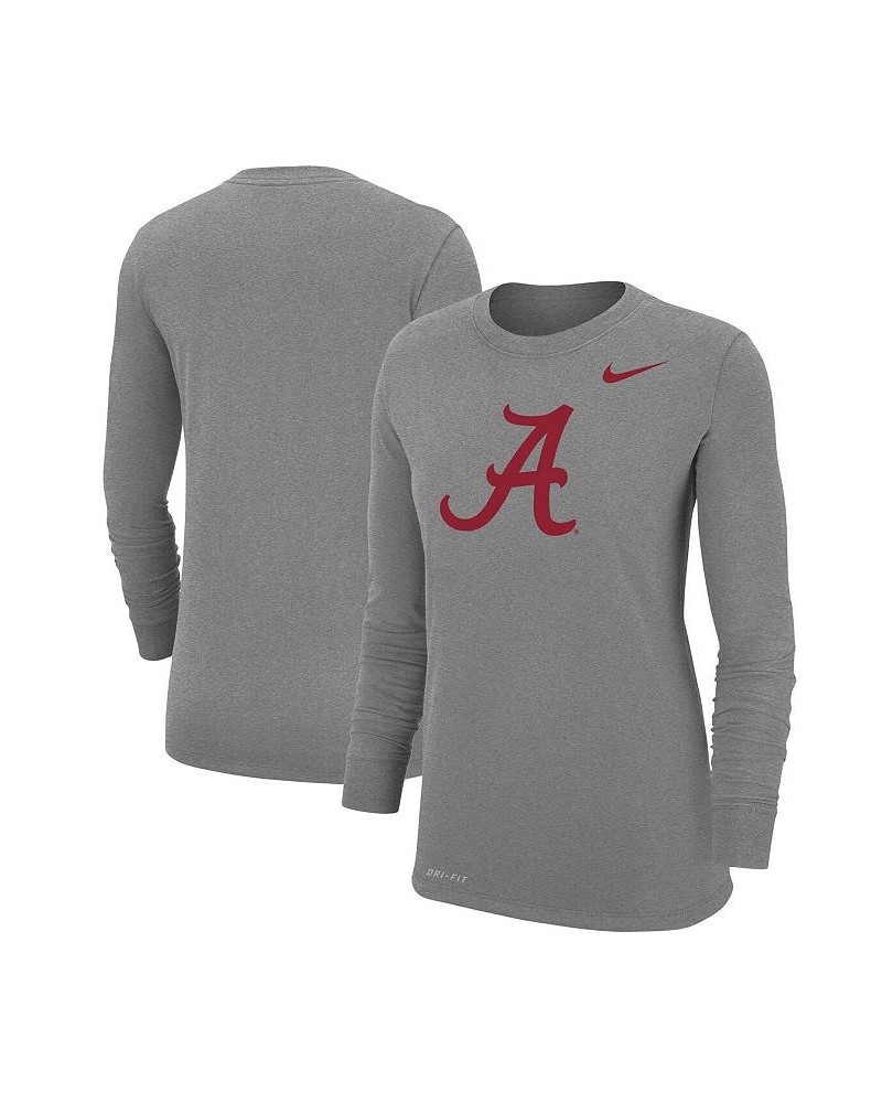 Women's Heathered Gray Alabama Crimson Tide Logo Performance Long Sleeve T-shirt Heathered Gray $28.49 Tops