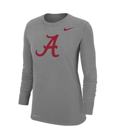 Women's Heathered Gray Alabama Crimson Tide Logo Performance Long Sleeve T-shirt Heathered Gray $28.49 Tops