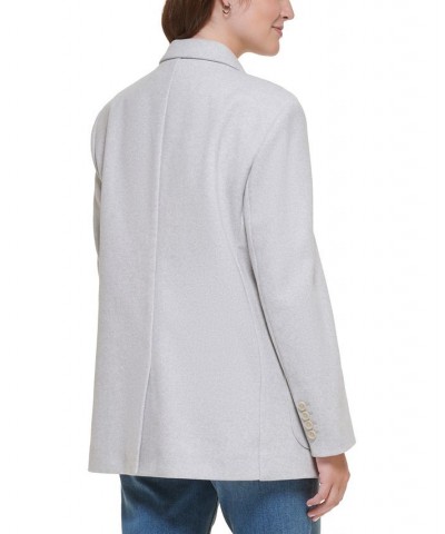 Women's Oversized Drop-Shoulder Blazer Light Grey Melange $36.49 Jackets