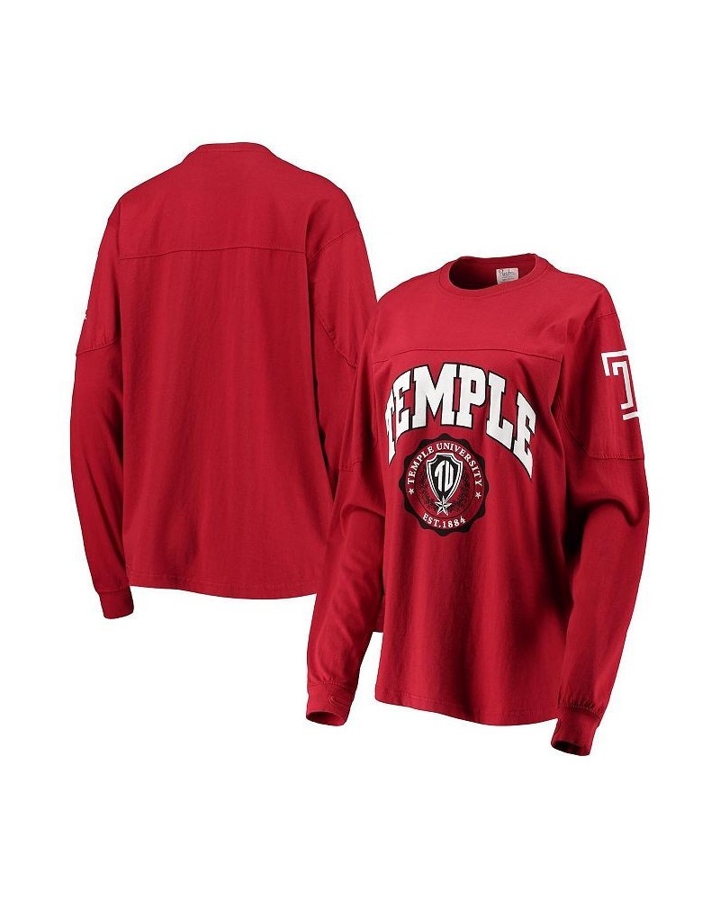 Women's Cherry Temple Owls Edith Long Sleeve T-shirt Cherry $34.79 Tops