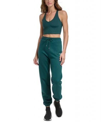 Women's Performance Metallic-Logo Drawstring Sweatpants Ponderosa Pine/silver $17.89 Pants