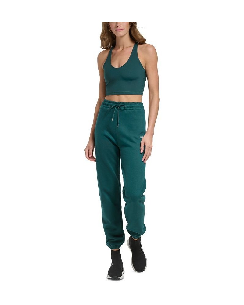 Women's Performance Metallic-Logo Drawstring Sweatpants Ponderosa Pine/silver $17.89 Pants