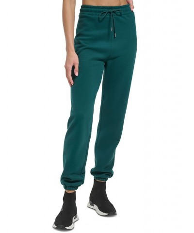 Women's Performance Metallic-Logo Drawstring Sweatpants Ponderosa Pine/silver $17.89 Pants