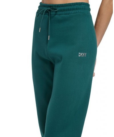 Women's Performance Metallic-Logo Drawstring Sweatpants Ponderosa Pine/silver $17.89 Pants