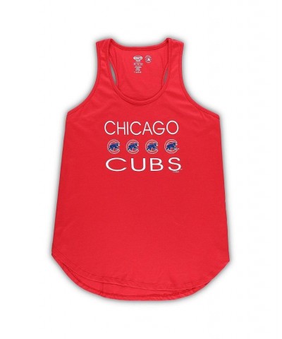 Women's Red Royal Chicago Cubs Plus Size Meter Tank Top and Pants Sleep Set Red, Royal $36.55 Pajama