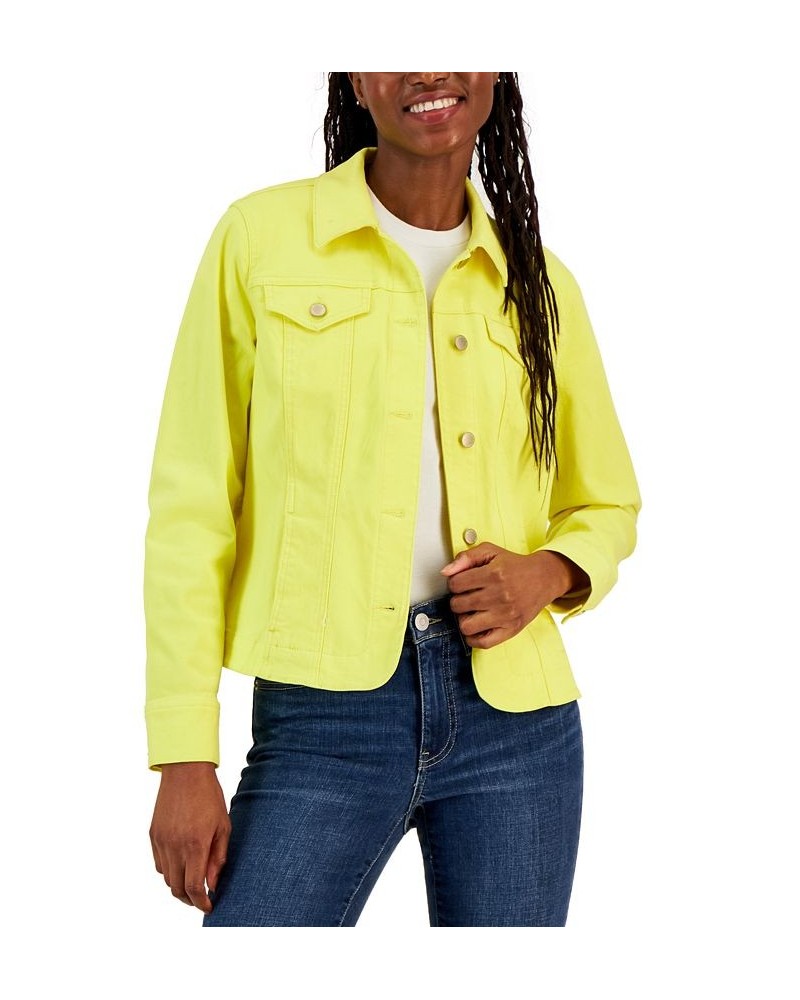 Petite Denim Jacket Nouveau Yellow $24.88 Jackets