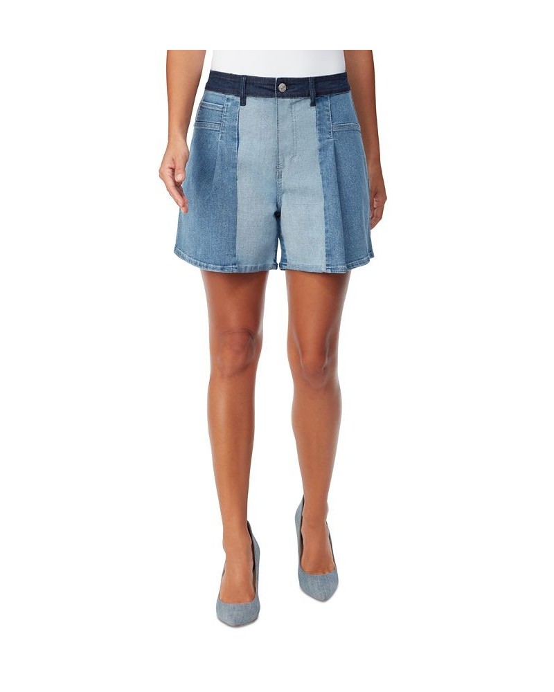 Women's Gloria Vanderbilt x Christian Siriano Patchwork Pleated 5" Shorts Severn Patchwork $23.76 Shorts